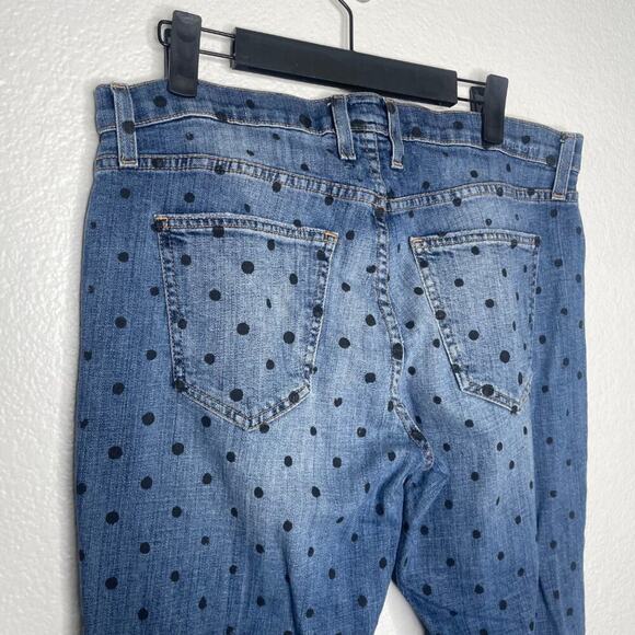 Current Elliott Womens Jeans Size 27 Denim Blue Polka Dot Skinny Leg Casual - Picture 14 of 14